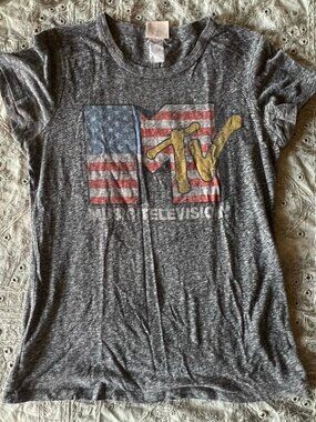 MTV american flag junk food tee, no size tag fits like a small/medium